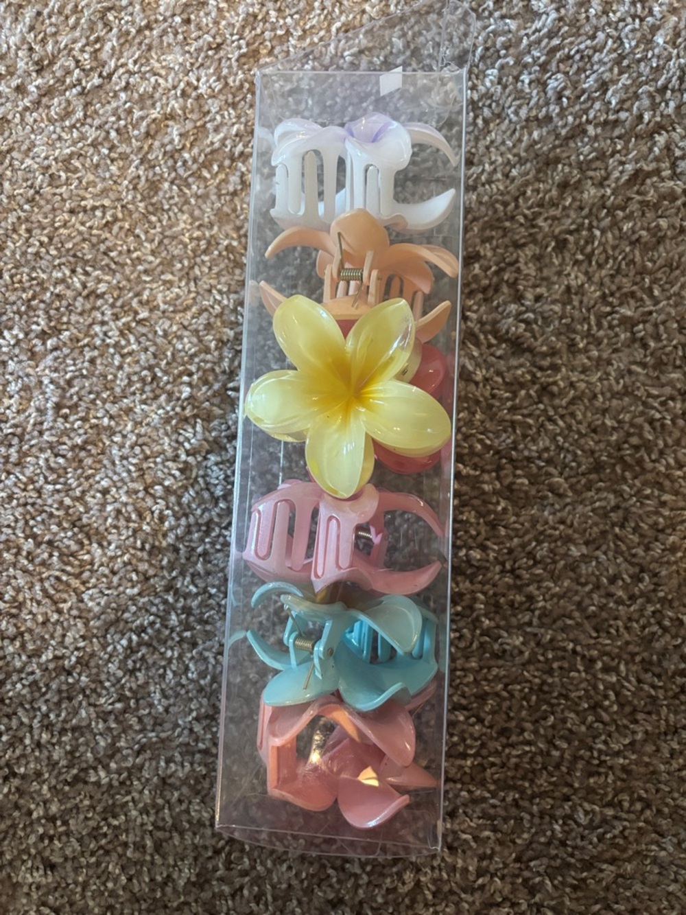 7 piece floral claw clips